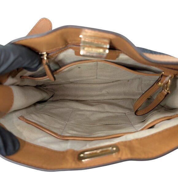 Michael Kors Sullivan North South Large Messenger Denim Leather Purse - Picture 8 of 10